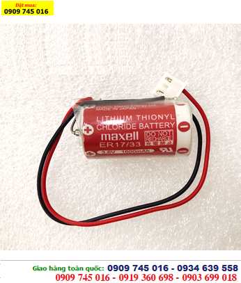 Maxell ER17/33, Pin Maxell ER17/33 (chân thép) lithium 3.6v size 2/3A Made in Japan